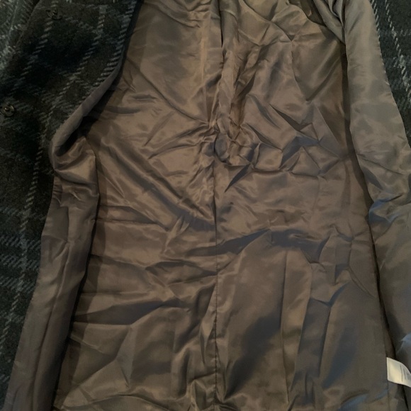 Talbots Charcoal & Blue Plaid Wool
Blend Coat Jacket Women’s Size 22W - Picture 8 of 12